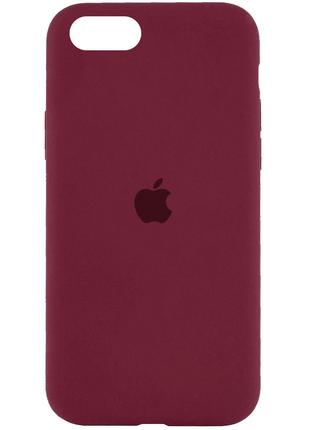 Защитный чехол на Iphone 8 бордовый / Plum Silicone Case Full ...