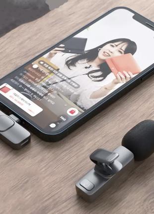 Микрофон - петличка беспроводная Bluetooth K8 для Iphone