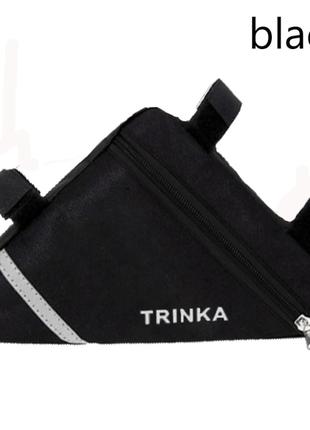 Велосумка Сумка на раму треуголка Trinka черная