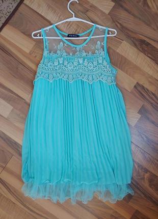 Літне плаття / сукня ажурна і шифонова коротка