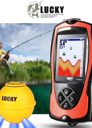 Беспроводной эхолот Lucky FF1108-1cwla для рыбалки (цветной)
