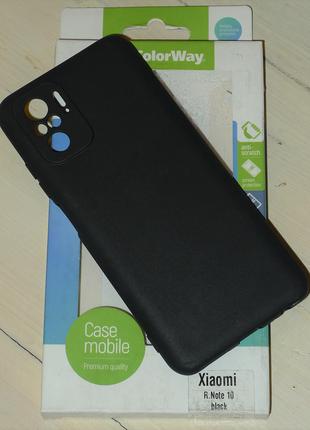 Чехол ColorWay Xiaomi Redmi Note 10 TPU matte black 0734