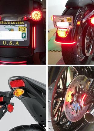 ДХО повороти габарити стопи на мотоцикл, скутер, мопед мото LED