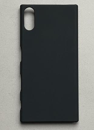 Чехол (бампер, накладка) для Sony Xperia XZ чёрный, матовый, п...