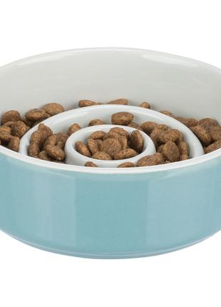 Керамическая миска для собак Trixie для медленного кормления 0,9л