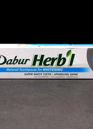 Зубна паста без фтору dabur herb'l salt & lemon (дабур сіль-ли...