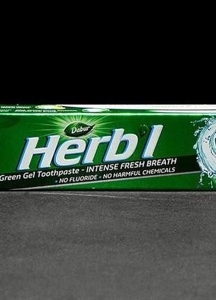 Зубная паста без фтора dabur herb’l mint & lemon  (дабур мята-...