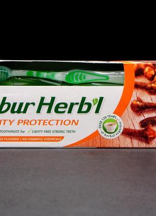 Зубна паста без фтору dabur herb'l glove (дабур гвоздика) 150 ...