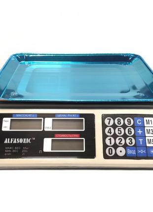 Торговые электронные весы Alfasonic AS-A072 до 50 кг