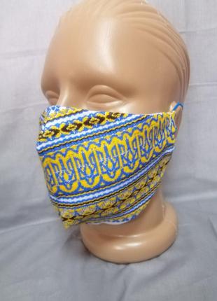 Хлопковая защитная маска вышиванка для лица