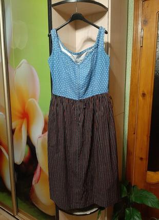 Баварское винтажное платье сарафан дырнь октоберфест