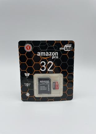 Карта памяти micro AMAZON 32GB class 10 (c адаптером)