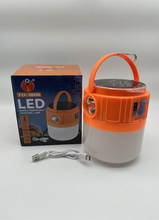 Подвесная ручная лампа фонарь для кемпинга и отдыха Solar char...