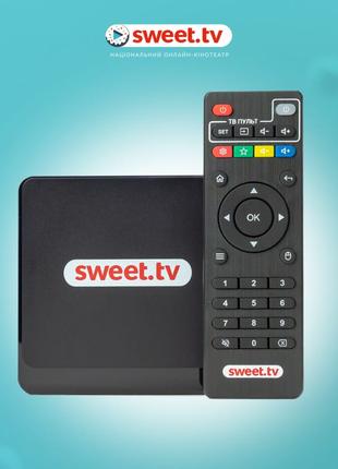 Смарт ТВ-приставка SWEET.TV BOX Ultra HD+пакет 3 міс. тариф Кіно