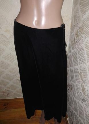 Длинная черная юбка с подкладкой сток