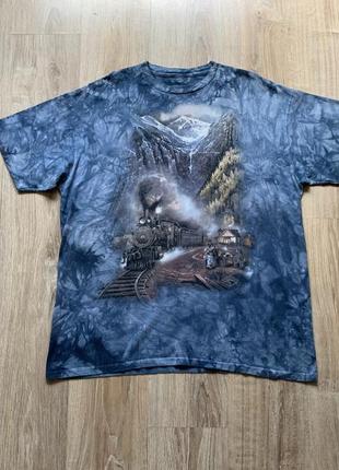 Мужская винтажная хлопковая футболка the mountain 1999