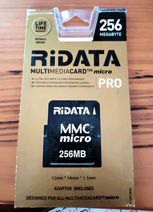 Карта Памяти Ridata MMC Micro Pro 256mB
