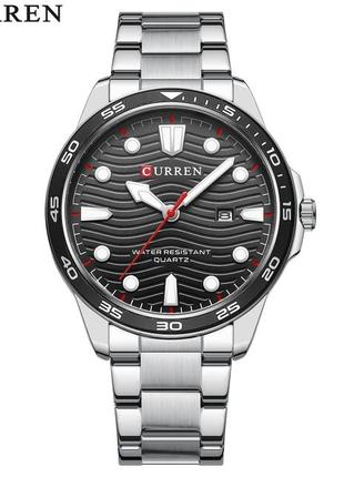 Классические мужские наручные часы Curren 8426 Silver-Black