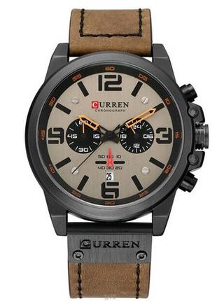 Классические мужские наручные часы Curren 8314 Khaki-Black