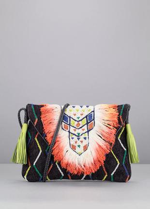 Antik batik ! франция, эффектная бохо этно сумка, с бахромой, ...