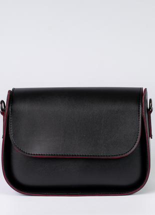 Женская сумка черная с красным сумка через плечо черный клатч