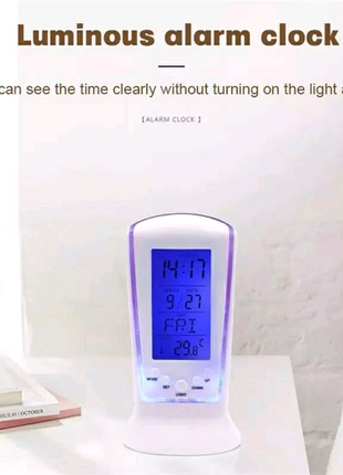 Годинник Square clock ds-510 з термометром і LED підсвічуванням