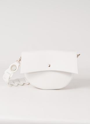 Жіноча сумка біла сумка сідло сумка напівкругла сумка через плече