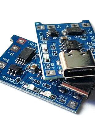 Модуль зарядки  Li-ion батарей TP4056 от USB Type-C/micro USB