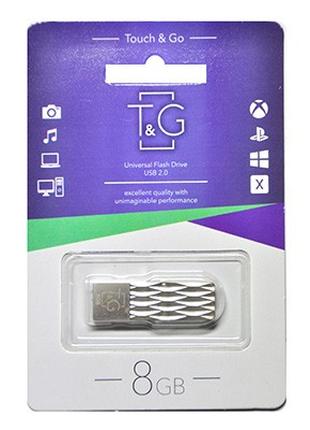 Флеш-накопичувач USB 8GB T&G; 103 Metal Series Silver (TG103-8G)