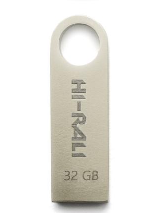 Флеш-накопичувач USB 32GB Hi-Rali Shuttle Series Silver (HI-32...
