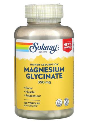 Магний глицинат 350 мг Solaray Magnesium Glycinate 120 вегетар...