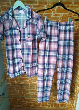 Комплект двойка пижама м размер весна лето трикотаж