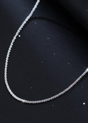 Женская серебряная элегантная цепочка 50 см