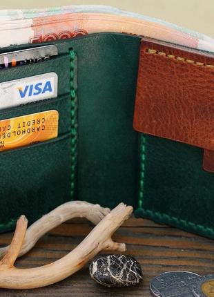 Шкіряний гаманець "Wallet" ручної роботи, натуральна шкіра, на...