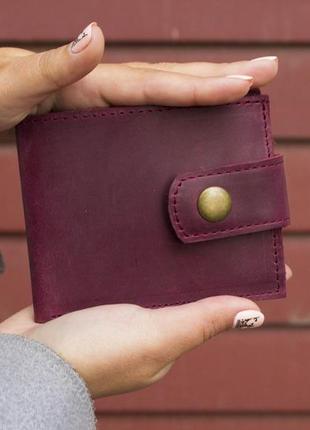 Шкіряний жіночий гаманець "Jelly", ручної роботи, натуральна ш...