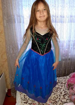 Платье анна холодное сердце на 7-8 лет