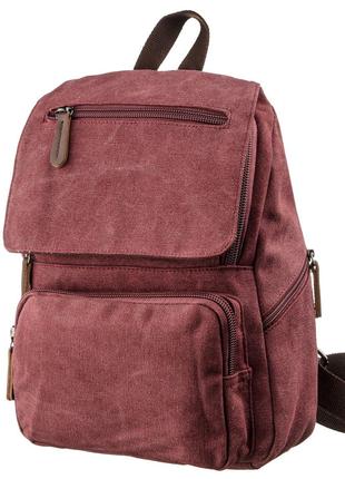 Компактный женский текстильный рюкзак Vintage 20195 Бордовый