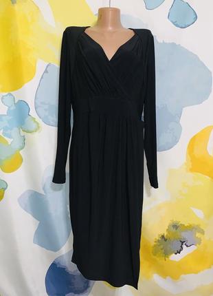 Оригінальна брендова чорна сукня donna karan new york з глибок...
