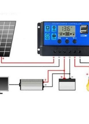 Контроллер заряду для сонячних батарей 12/24В 30А