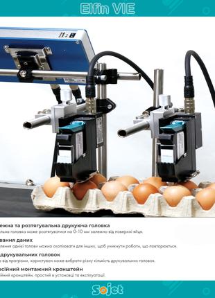 Маркиратор TIJ промышленный - печать даты на яйцах, маркировка...