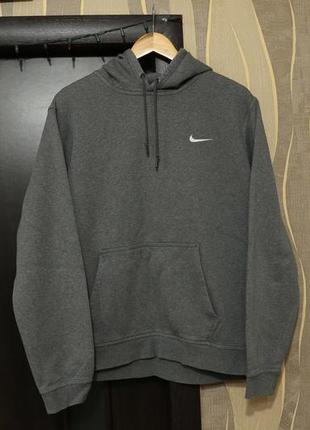Мужской худи nike sportswear club fleece men's gray hoodie