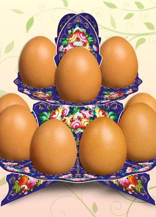 Декоративная подставка для яиц №12 "жостово" (12 яиц) высокая ...