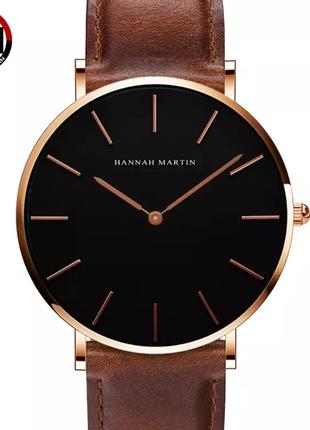 Часы HANNAH MARTIN ультратонкие, водонепроницаемый корпус.