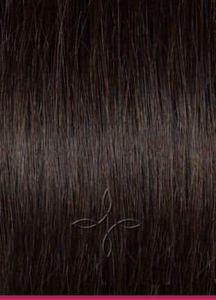 Натуральные Азиатские Волосы на Трессе 50 см 100 грамм, Шокола...