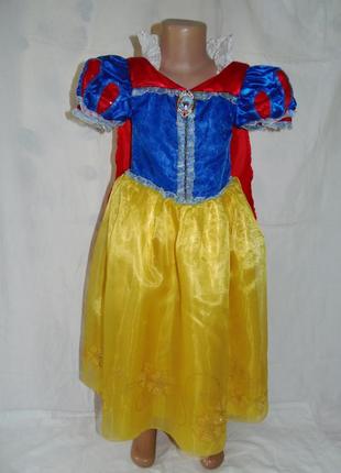 Карнавальное платье белоснежки на 5-6 лет