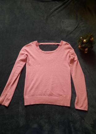 Кашеміровий рожевий светр, світер, кофта, світшот толстовка