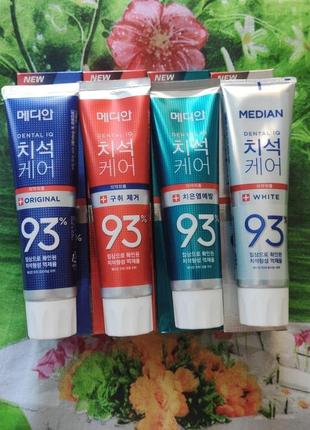 Корейские зубные пасты median в ассортименте