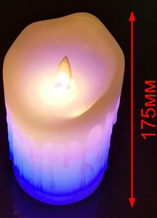 Свічка світлодіодна LED 175мм з пультом RGB 3xAAA (немає компл...
