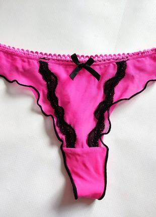 Стрінги рожеві прозора сіточка сексі трусики труси еротик жіночі