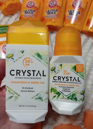Crystal натуральний дезодорант, ромашка та зелений чай